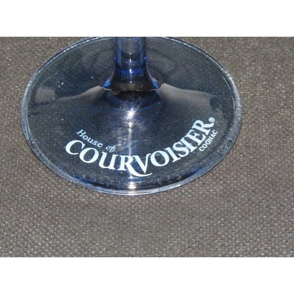 Luigi Bormioli Courvoisier Cognac Cocktail Martini Glasses Blue Stem Set of 2 - Picture 5 of 6